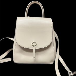 Kate spade Women's Adel Backpack Medium Size Magnetic Flap Warm Beige Le…